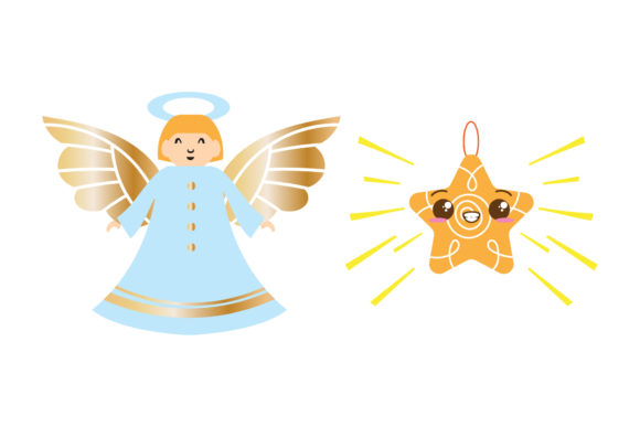 Angel Star Christmas Vectors for Festive Branding