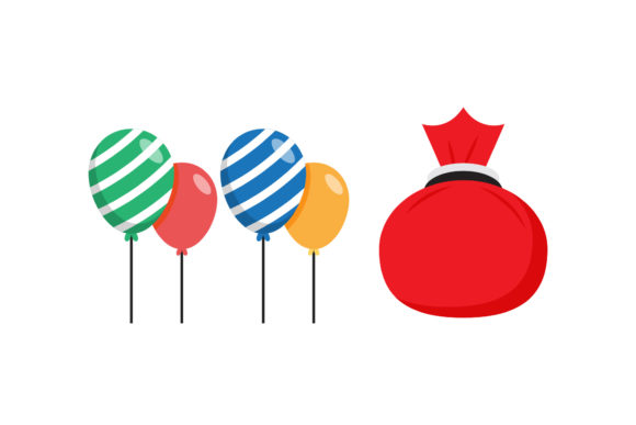 Christmas Balloon Vectors for Real Projects