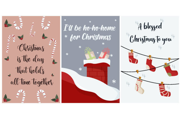 Christmas Card Charming Set Illustrations
