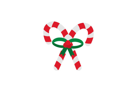Christmas Day Decoration with Candy Illustrations