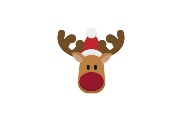 Christmas Day Decoration with Deer Illustrations
