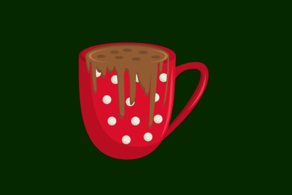Christmas Drink with Red Mug Illustrations
