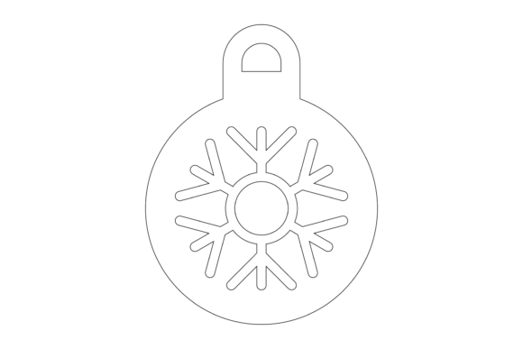 Christmas Outline Bell Svg Illustration