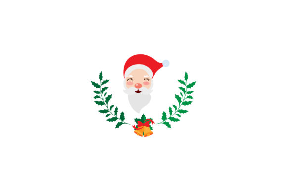 Christmas Wreath with Santa Claus Illustrations