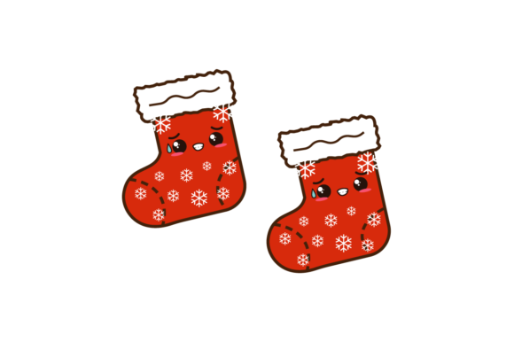 Cute Christmas Socks Designs Illustrations