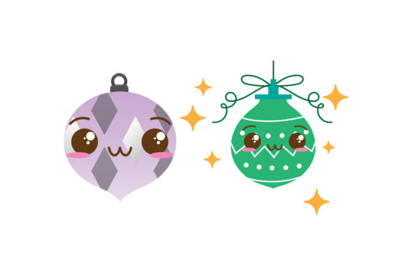 Cute Christmas Tree Ornament Illustrations