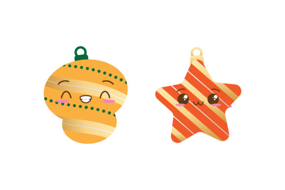 Cute Tree Set Ornament Christmas Vectors
