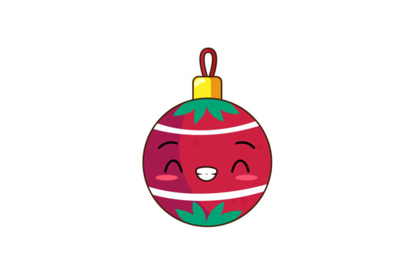 Kawaii Christmas Balls Illustrations