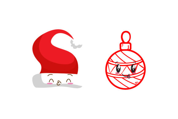 Ornaments Santa s Hat Christmas Illustrations