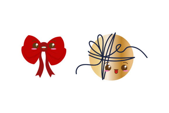 Ribbon Gift Set Christmas Vectors