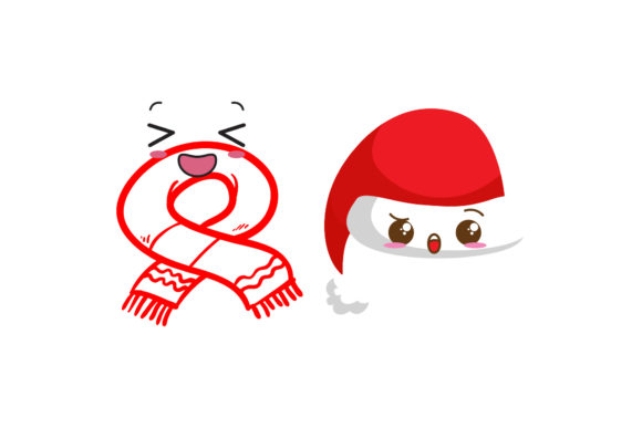 Scarf Santa s Hat Christmas Illustrations